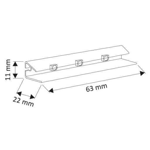 ZESTAW 4PKT klips RGB LED do szyb półek + zasilacz