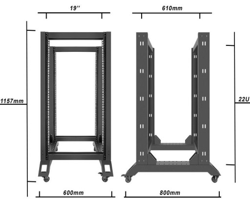 Стойка 22U OPEN RACK 19 шкаф 600x800 LANBERG