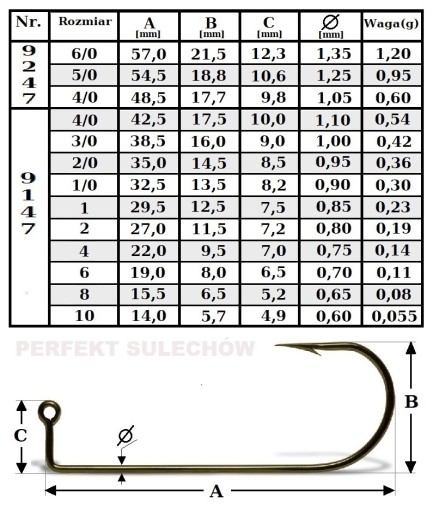 50 литейных головок JIG HOOK VMC 9147BZ №6