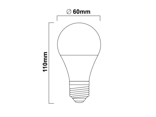 5x ŻARÓWKA LED AIGOSTAR A60 9W 840lm E27 6400K Białe światło Bez migotania