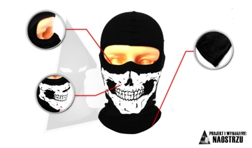 Хлопковые зимние лыжи Balaclava Jaw с 1 ​​отверстием