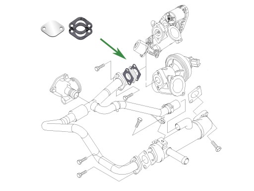 Заглушка EGR FORD Mondeo Transit 2.0 2.2 2.4 TDCi