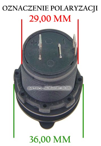 HERMETYCZNE GNIAZDO ZAPALNICZKI 12/24V 15-20A POJ