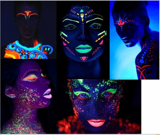 Карандаши для лица NEON UV для тела, губная помада 6 шт.