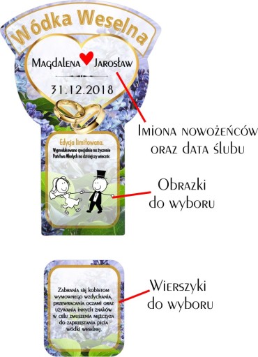 ETY16 NAKLEJKI ETYKIETY WÓDKĘ ŻUBRÓWKA ZESTAW BODOS