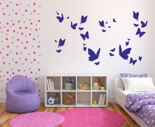 naklejki na ścianę ścienne motyle motylki 60x120