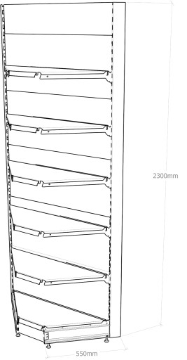 MAGO металлический уголок SHOP SHELF 230/90/55