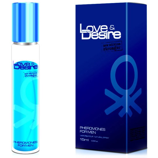 LOVE DESIRE MĘSKIE ŚWIEŻE MOCNE PERFUMY Z FEROMONAMI SILNE FEROMONY 15ML