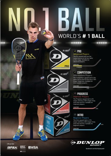 DUNLOP INTRO SQUASH BALLS очень быстро