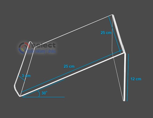 ПОДСТАВКА ПОДСТАВКА ДЛЯ НОУТБУКА 25см из оргстекла толщиной 3мм.