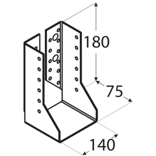 ПОДВЕСКА ДЛЯ БАЛКИ WBZ37, ИЗОГНУТЫЙ СОЕДИНИТЕЛЬ 140x180 СЕРТИФИКАТ