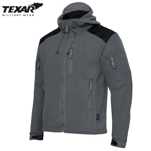 СВИТШОТ TEXAR HUSKY ИЗ ФЛИСА 360г СЕРАЯ КУРТКА