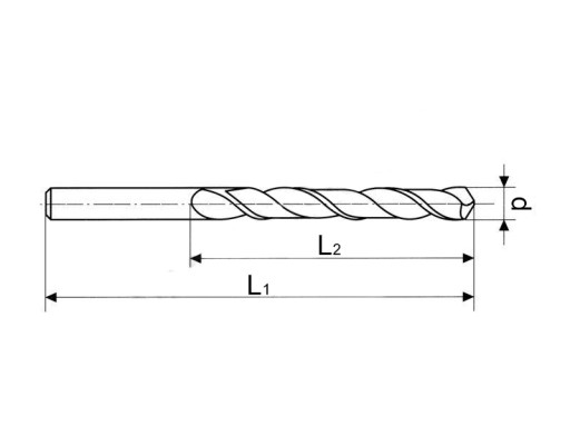 WIERTŁO DO METALU FI 4.9 MM CZARNE HSS NWKA 10 SZT