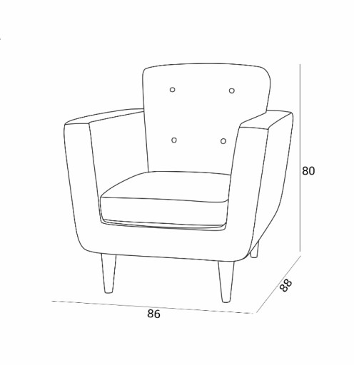 Кресло Амстердам в скандинавском стиле МОЮЩАЯСЯ ТКАНЬ