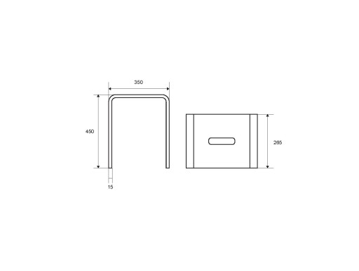 Табурет для ванной комнаты Łódź ZEN Design, прозрачный