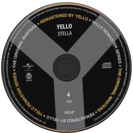 Компакт-диск серии Yello Stella Remaster + бонус-трек