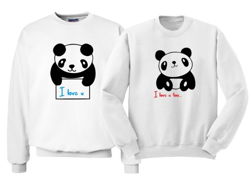Свитшоты свитшоты для влюбленных пар PANDA PANDA