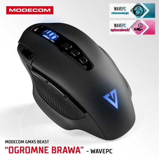 MYSZKA USB PODŚWIETLANA RGB PRZEWODOWA MODECOM VOLCANO MC-GMX5 BEAST CZARNA