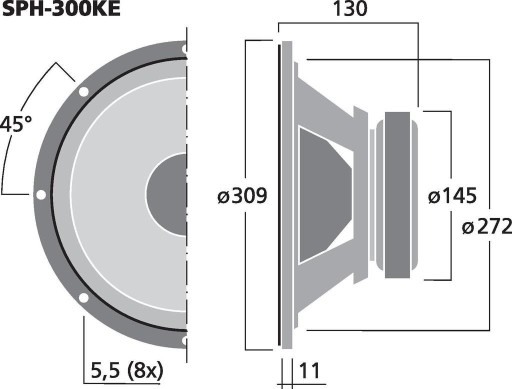 Monacor SPH-300KE TOP Низкочастотный динамик HiFi