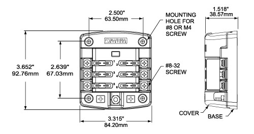 КОРПУС РОЗЕТКИ 6 UNI SEA FUSES