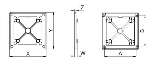 AWENTA KRATKA RAMKA DO PANEL WENTYLATOR RW125 SYS+