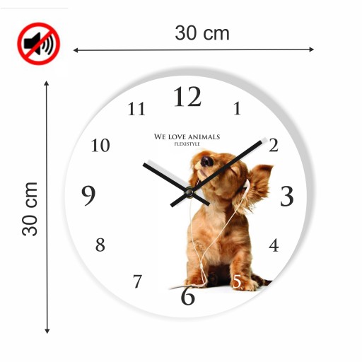 Детские настенные часы DOG для детей, тихие