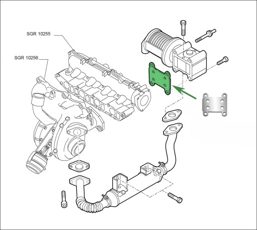 Заглушка EGR 1.9 JTD ALFA ROMEO FIAT 1.9 CDTi OPEL