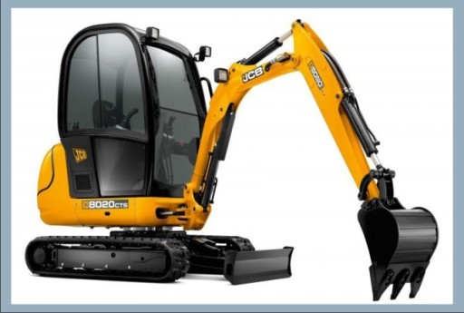 JCB 8020 CTS НАКЛЕЙКИ + пиктограммы — РУЧКА ТРУБКИ