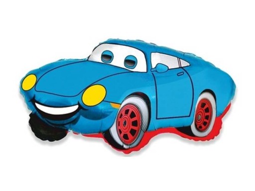 Balon Foliowy urodziny Cars niebieski samochód 36c