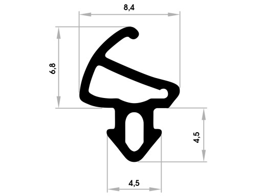 Уплотнитель Уплотнители для окон ПВХ KOMMERLING S-1150