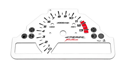 Honda CBR 1000RR 2004-2005 v3 Циферблат часов БЕЛЫЙ