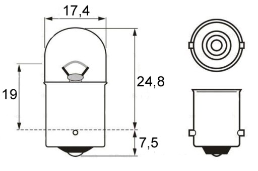 ЛАМПОЧКИ УКАЗАТЕЛЯ ПОВОРОТА 6V R10W