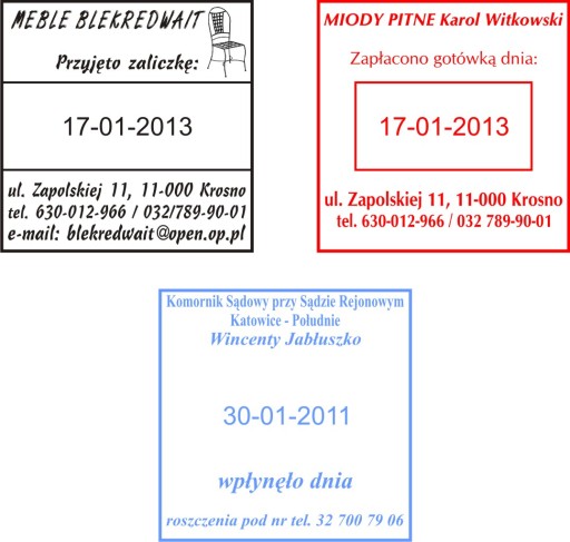 Pieczątka kwadratowa Colop Q30 datownik + gumka