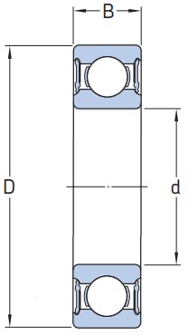 6303 2RSR C3 FAG Шарикоподшипник 17x47x14