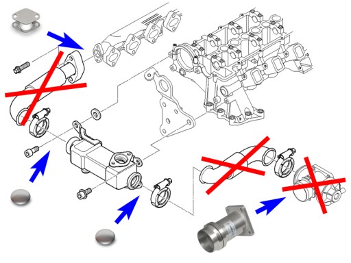 Замена заглушки EGR BMW E46 E60 E61 3.0 D M57N