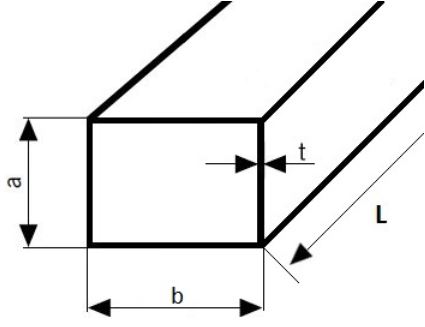 Profil stalowy zamknięty 100x80x4 długość 1000mm