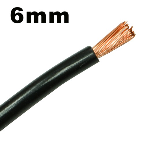 Przewód kabel linka LGY 1x6mm czarny