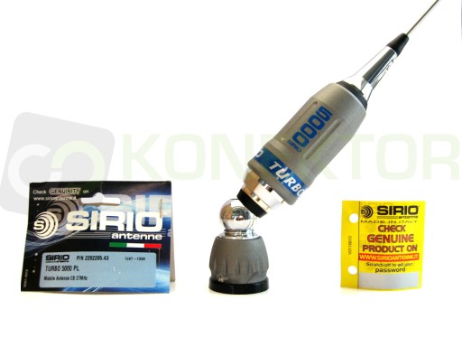 SIRIO TURBO 5000 MAG 145 ANTENA CB 196cm kabel 3,6