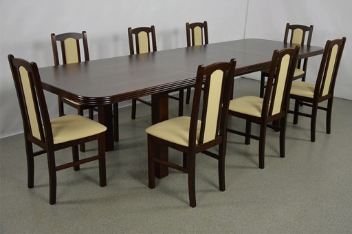 Деревянный комплект SOLID TABLE до 3м и 8 СТУЛЬЕВ