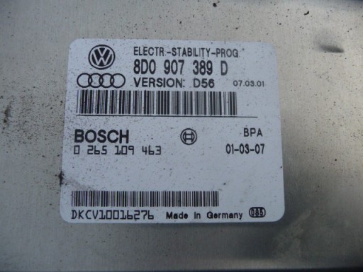 ЭБУ ЭБУ КОНТРОЛЛЕРА ESP 8D0907389D VW PASSAT B5