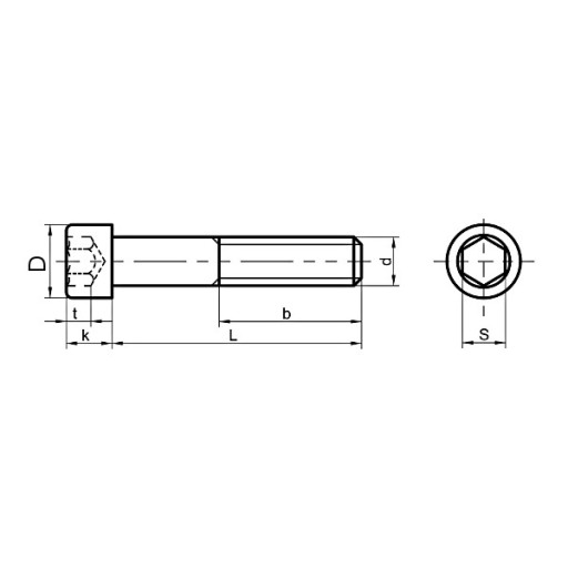 Винт с внутренним шестигранником DIN 912 M16x150 8,8 черный NPGW 25s