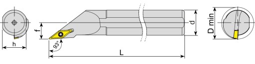 Нож токарный складной AKKO S16P SVJCL 11 VCMT 11