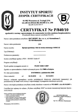 STÓŁ DO TENISA STOŁOWEGO blat wymiar Olimpijski
