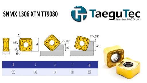 Твердосплавная пластина SNMX 1306 XTN TT9080 TaeguTec