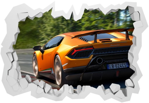 3D авто наклейки на стену Lamborghini 100x70