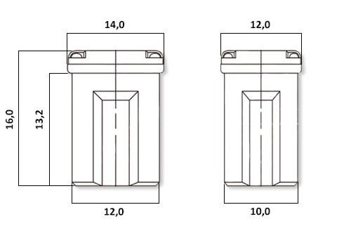 Предохранитель JapVal Micro 14 50А