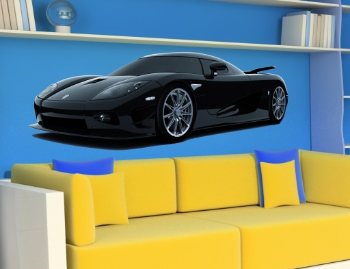 KOENIGSEGG НАСТЕННЫЕ НАКЛЕЙКИ Автомобили Автомобили 70x26 см