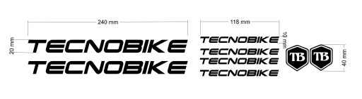 Набор наклеек TECNOBIKE для велосипедных наклеек