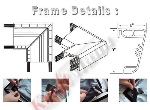 LUX Ekran Projekcyjny Ramowy 350Cm 16:9 GreyFlexHD