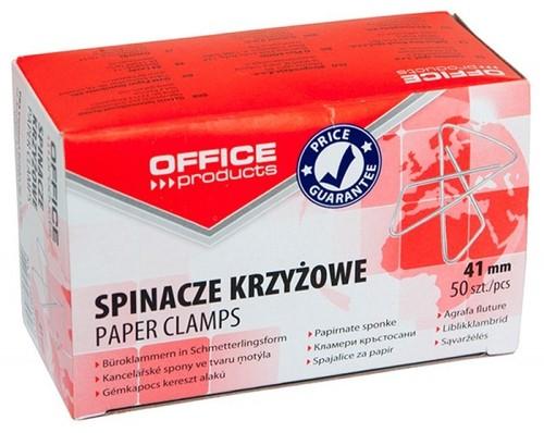 Spinacze Krzyżowe rozmiar 41mm 50 szt Srebrne